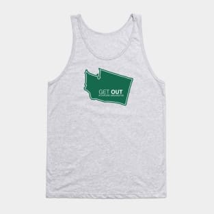 Get Out...and Explore Washington | Funny Tourism Hiking Tank Top